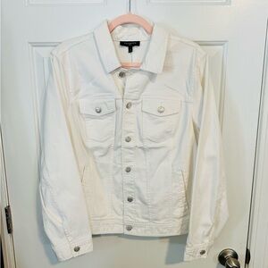 Talbots Classic White Denim Jacket